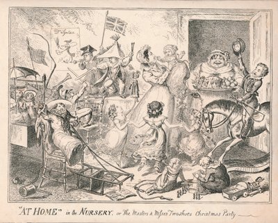En casa en la guardería, o La fiesta de Navidad de los maestros y señoritas Dos Zapatos, 1835 de Unbekannt