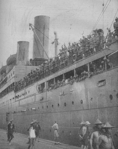 En Singapur, las tropas indias llegan para participar en la defensa del gran puerto fortaleza, 1941 de Unbekannt