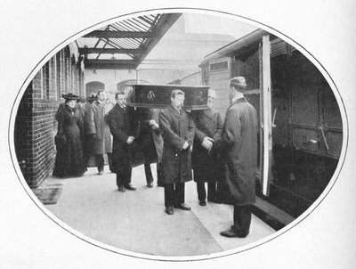 En la estación de la Compañía de la Necrópolis, Westminster Bridge Road, Londres, c1900 1903 de Unbekannt