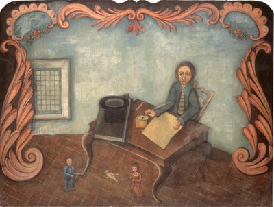 En la Mesa de Escritura, c. 1790 de Unbekannt