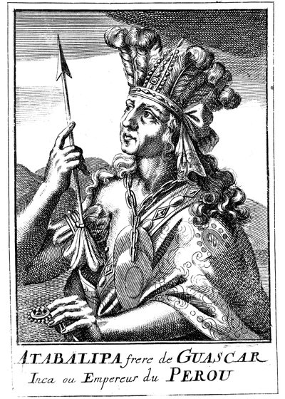 Atahualpa d1553, último emperador inca de Perú, 1686 de Unbekannt