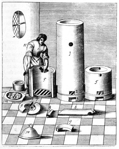 Athanor o Harry el Lento, un horno autoalimentado que mantiene una temperatura constante de Unbekannt