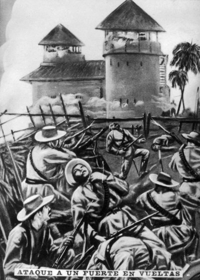 Ataque a un fuerte, enero 1897, c1910 de Unbekannt