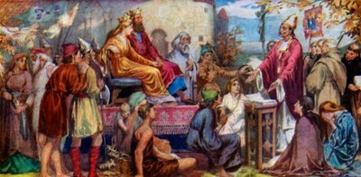 Agustín predicando a Ethelbert y Bertha, 1925 de Unbekannt