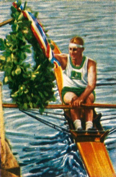 El remero australiano Bobby Pearce gana los sculls individuales, 1928 de Unbekannt