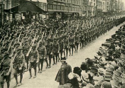 Tropas australianas, Melbourne, Primera Guerra Mundial, c1915, c1920 de Unbekannt