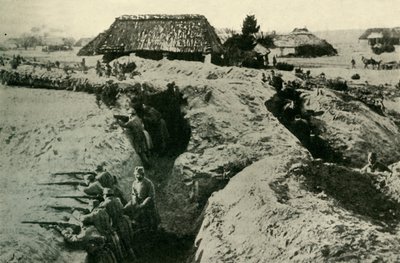 Trincheras austriacas en los Cárpatos, Primera Guerra Mundial, c1915, c1920 de Unbekannt