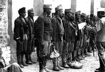 Tropas austriacas se rinden sin disparar un tiro, 1914 de Unbekannt