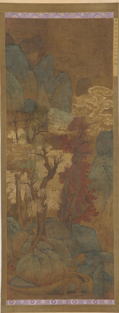 Follaje otoñal en un desfiladero de montaña, dinastía Ming, 1368-1644 de Unbekannt