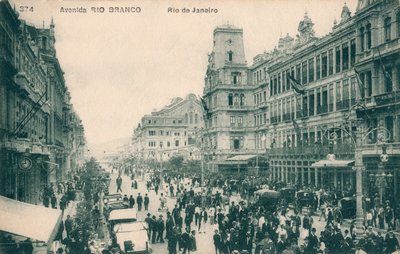 Avenida Rio Branco - Río de Janeiro, c1910 de Unbekannt