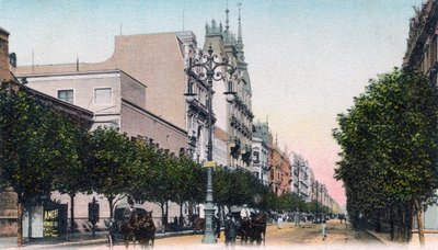 Avenida de Mayo, Buenos Aires, Argentina, principios del siglo XX de Unbekannt