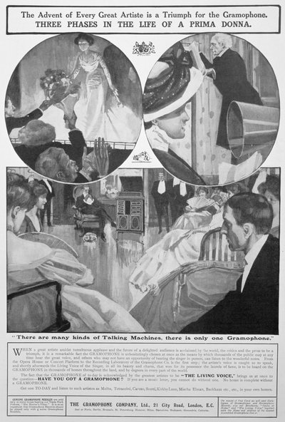 Anuncio para la Gramophone Co, 1909 de Unbekannt