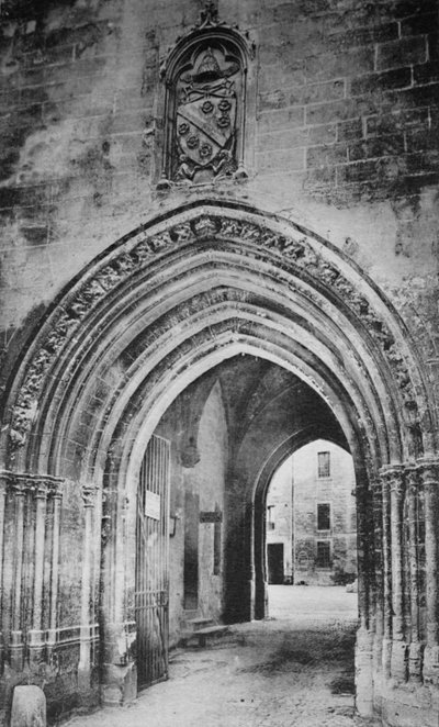 Aviñón - Palacio de los Papas. - Entrada Principal. - Y Heráldica de Clemente VI, c. 1925 de Unbekannt