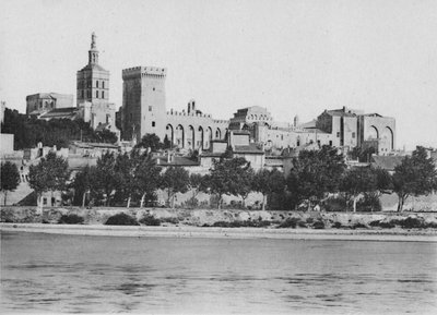Aviñón. - El Ródano y el Palacio de los Papas, c1925 de Unbekannt