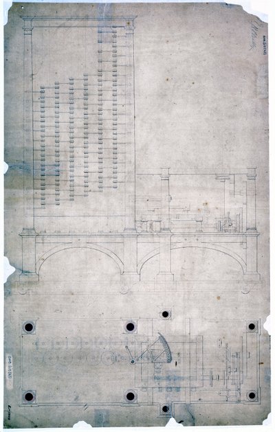 Motores de Babbage, un dibujo de Charles Babbage de Unbekannt