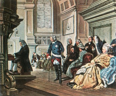 Bach visita a Federico el Grande, 1747, 1936 de Unbekannt