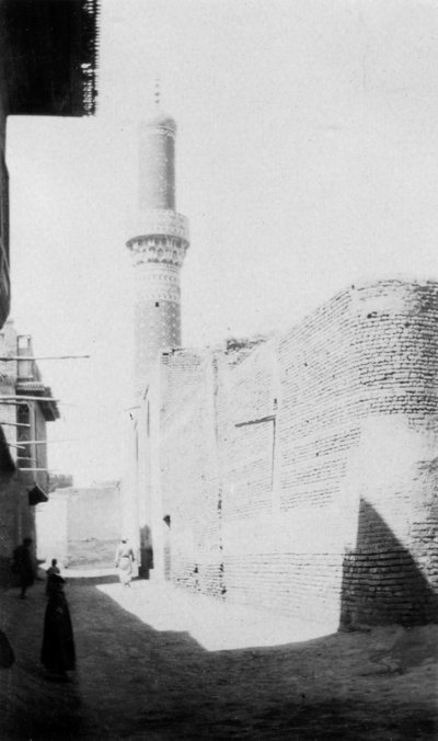 Callejón y vieja mezquita, Bagdad, Irak, 1917-1919 de Unbekannt