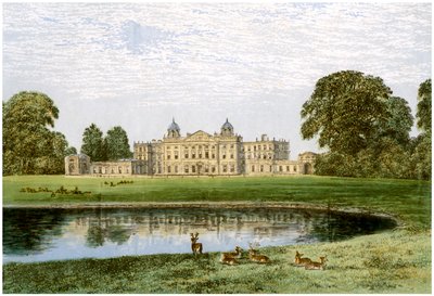 Casa Badminton, Gloucestershire, hogar del Duque de Beaufort, c1880 de Unbekannt