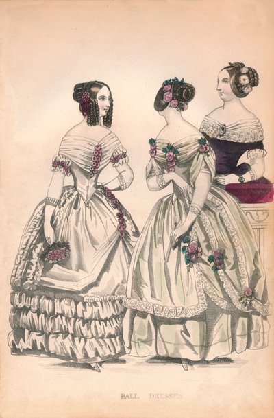 Vestidos de Baile, siglo XIX de Unbekannt