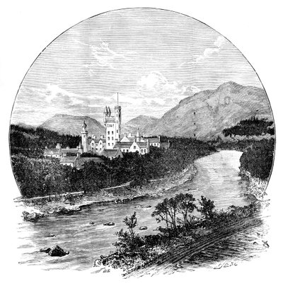 Castillo de Balmoral y el río Dee, Escocia, c1888 de Unbekannt
