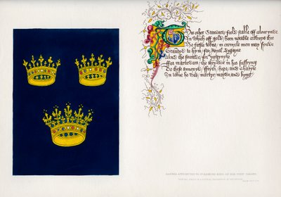 Estandarte y poema, siglo XV, 1840 de Unbekannt