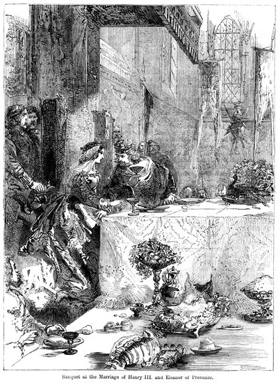 Banquete en el matrimonio del Rey Enrique III y Leonor de Provenza, 1236 de Unbekannt
