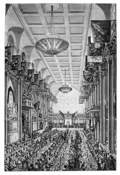 Banquete para la Reina en el Guildhall, Londres, 1837, 1900 de Unbekannt