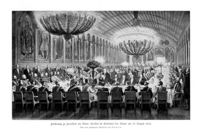 Banquete en el Salón del Emperador, Römer, Frankfurt, 17 de agosto de 1863, 1900 de Unbekannt