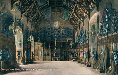 Salón de banquetes, Castillo de Edimburgo, c1930 de Unbekannt