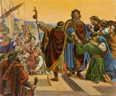 Barbarroja se despide al partir en su cruzada, 1189, 1936 de Unbekannt