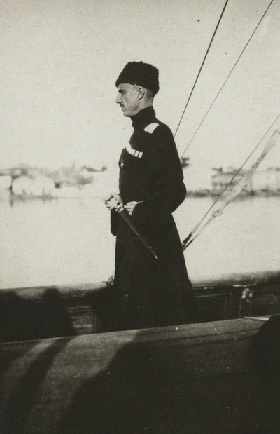 Barón Pyotr Nikolayevich Wrangel en el Yate Lucullus. Lemnos, 1921 de Unbekannt