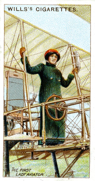 Baronesa Raymonde Delaroche, primera mujer en obtener licencia de piloto, 1909 de Unbekannt