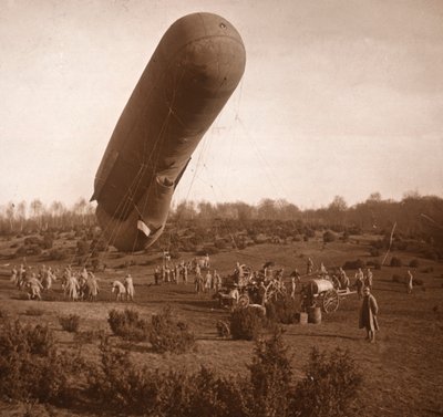Globo de barrera, Somme, norte de Francia, c1914-c1918 de Unbekannt