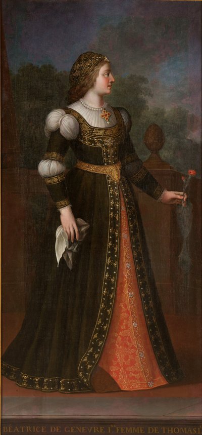 Béatrix de Ginebra, esposa de Tomás I de Saboya de Unbekannt