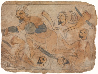Escena de batalla, siglo XIII de Unbekannt