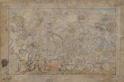 Escena de Batalla de un Devi Mahatmya de Unbekannt
