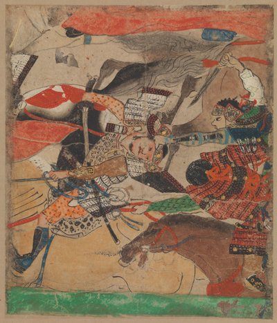 Batalla en Rokuhara, del Cuento de la Rebelión de Heiji Heiji monogatari..., siglo XIV de Unbekannt
