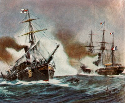 Batalla entre el Meteor y el Bouvet frente a La Habana, 9 de noviembre de 1870, 1936 de Unbekannt