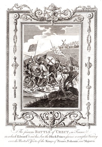 Batalla de Crécy en Francia, 1346 de Unbekannt