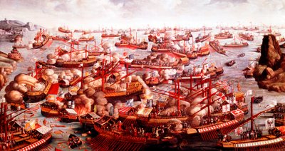 Batalla de Lepanto, octubre de 1571 de Unbekannt
