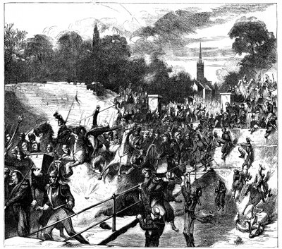 Batalla de Sedan, Francia, Guerra Franco-Prusiana, 1 de septiembre de 1870, c. 1880 de Unbekannt