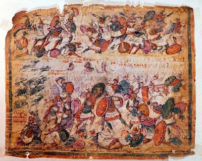 Escena de batalla de la Ilíada de Homero, c300 a.C. de Unbekannt