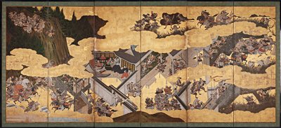 Escenas de batalla del Cuento de Heike Heike Monogatari, primer tercio del siglo XVII de Unbekannt