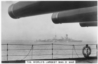 Crucero de batalla HMS Hood, visto desde HMS Nelson, 1937 de Unbekannt