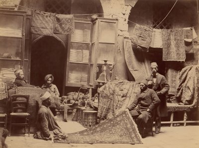 Bazar, Comerciantes de Alfombras, 1870s de Unbekannt