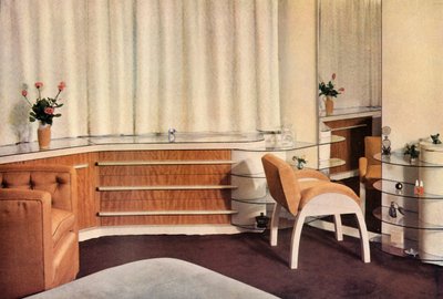 Dormitorio en Hampstead, Londres, diseñado por J. Duncan Miller para la Sra. Schneerson, 1937 de Unbekannt