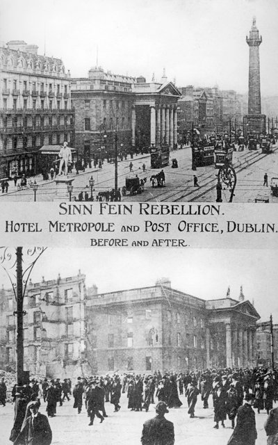 Antes y después, levantamiento irlandés anti-inglés, Dublín, mayo de 1916 de Unbekannt