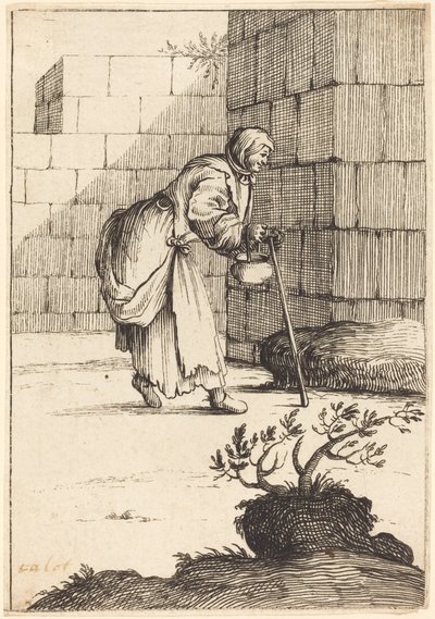 Mujer mendiga, siglo XVII de Unbekannt