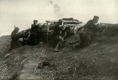 Belgas Sosteniendo el Río en Termonde, 1919 de Unbekannt