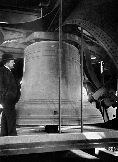 Campana en la torre del Big Ben, Palacio de Westminster, Londres, c1905 de Unbekannt